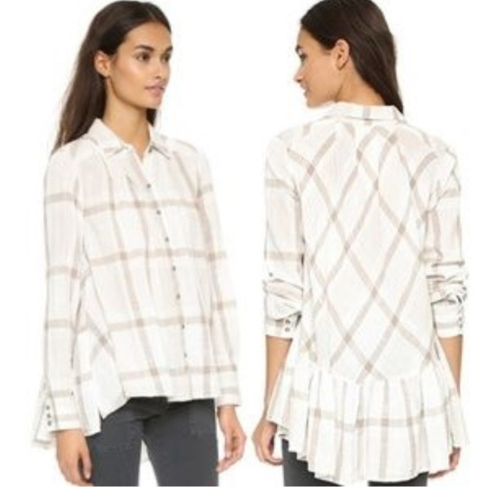 Free People Preppy in Plaid size large